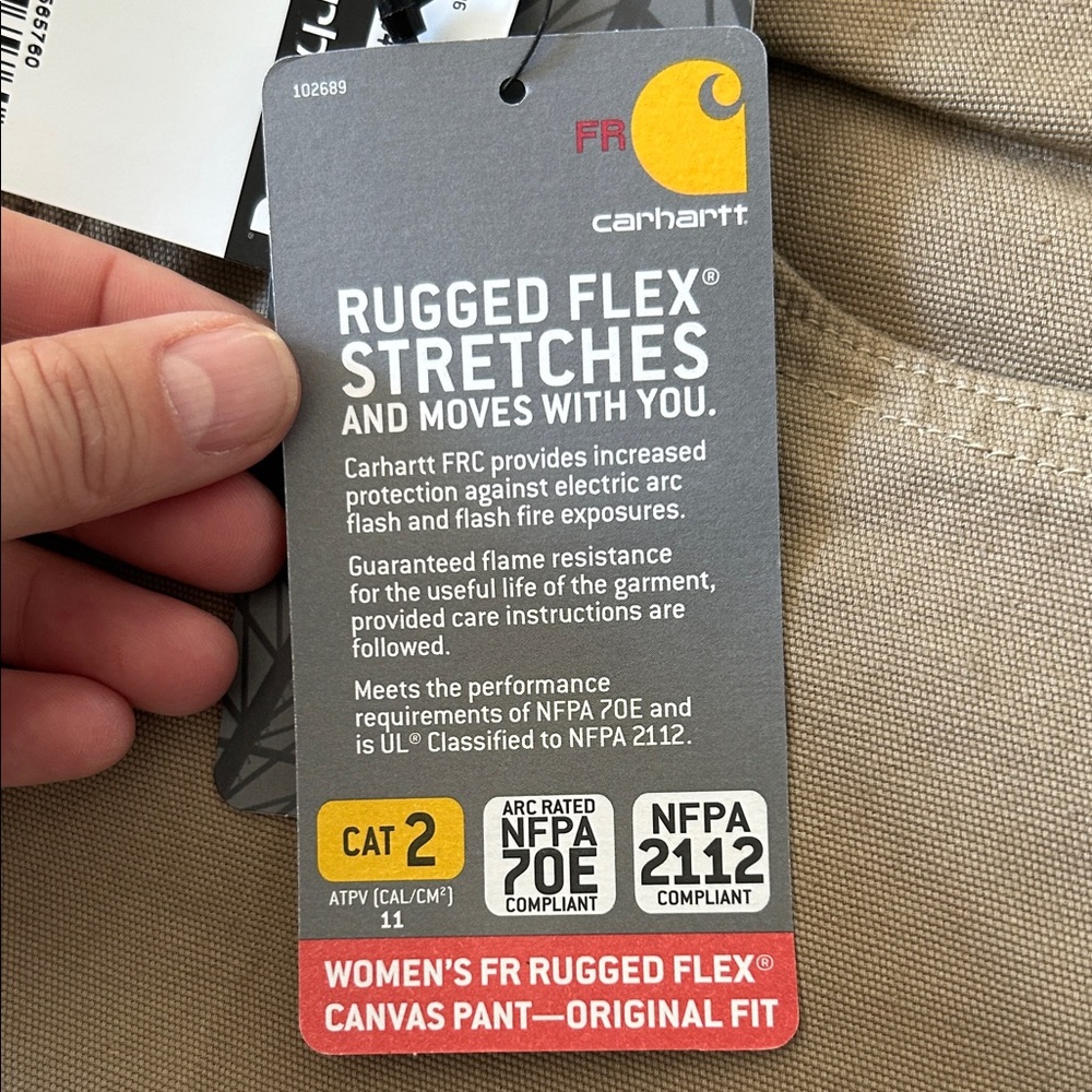 Carhartt Flame Resistant Canvas Pants - Khaki - Picture 7 of 11